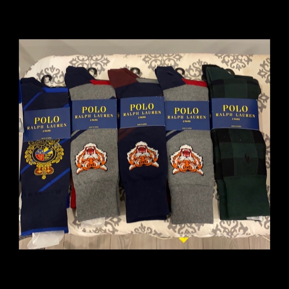 Brand new with tag polo socks Price is for pack of 2 total 4 pairs of socks - Picture 4 of 8